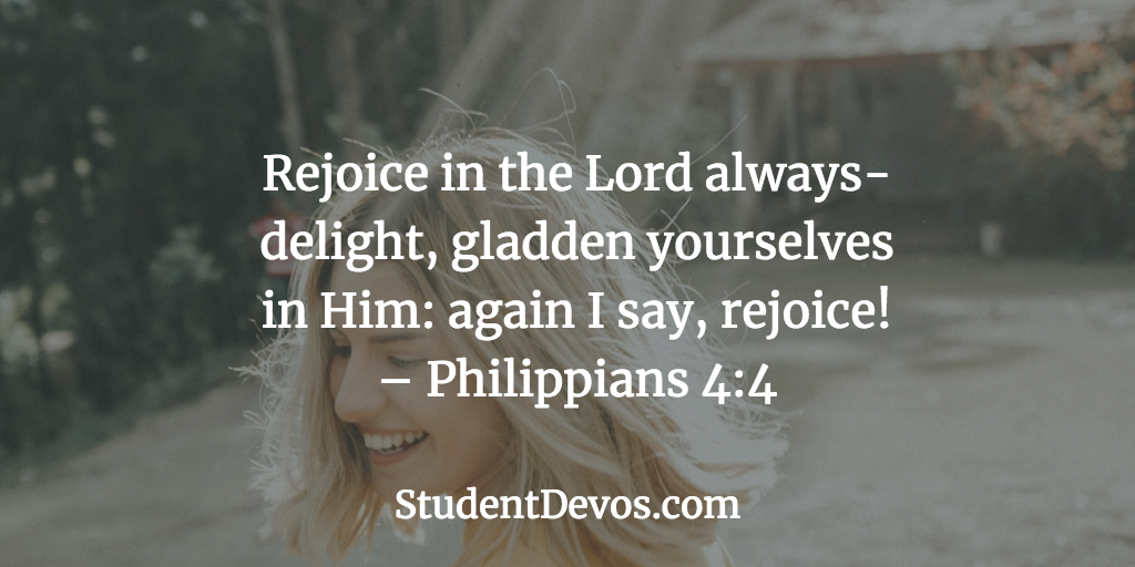 Daily Bible Verse and Devotion on Rejoicing in the Lord
