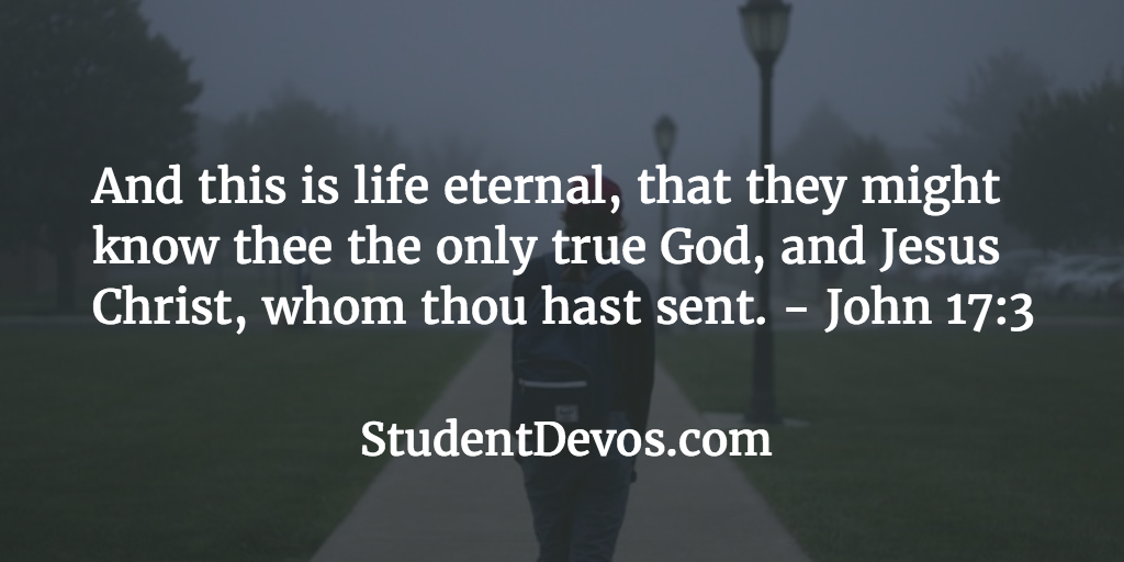 Daily Devotion Bible Verse Teens Eternal Life