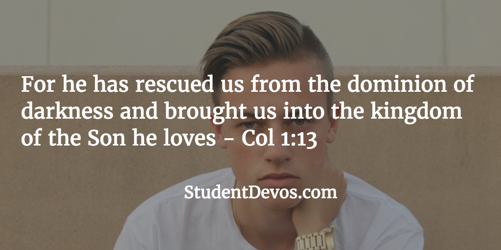 Daily Bible Verse and Devotion - Rescued from Sin