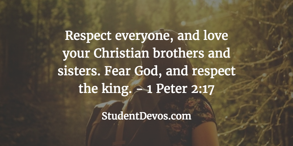 Daily BIble Verse and Devotion - Respecting Others