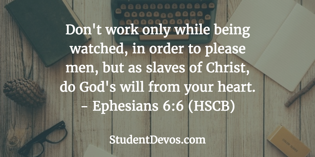 Daily Bible Verse and Devotion - Teens Job Work