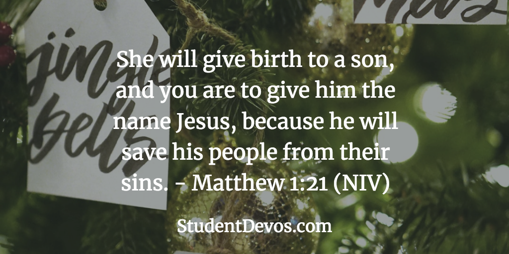 Daily BIble Verse and Devotion for Teens on Christmas