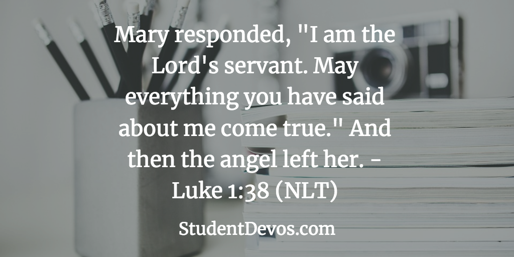 Daily Bible Verse and Devotion mary Teens