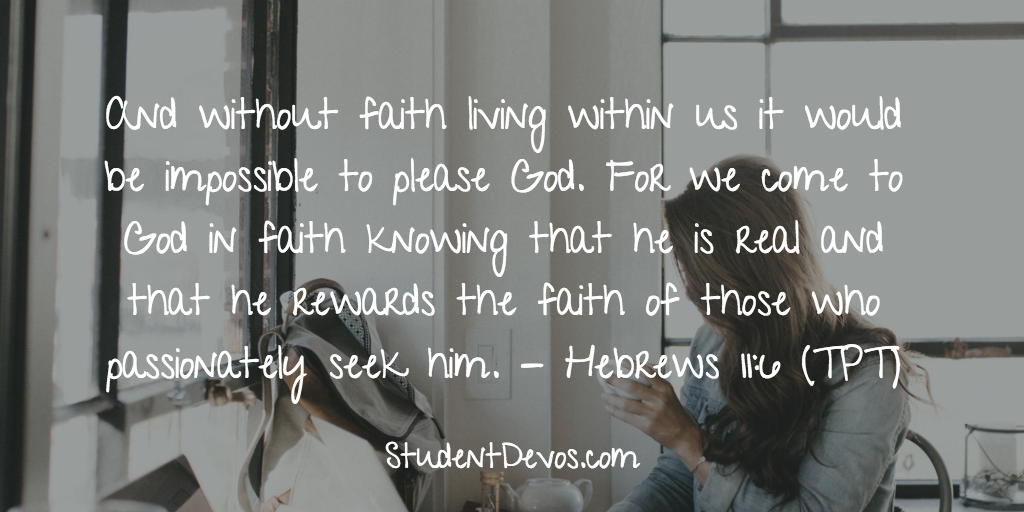 Teen Devotion and Bible Verse on Faith and Knowing God
