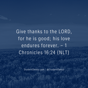 Daily Bible Verse and Devotion on Thankfulness