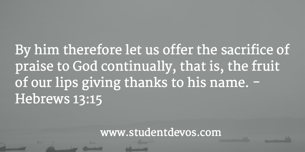 Daily Bible Verse and Devotion for Teenagers on Thankfulness