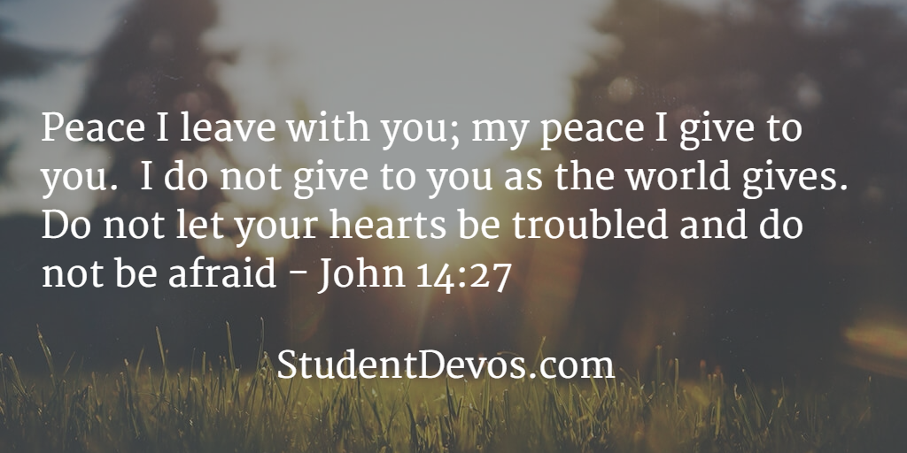 Daily Bible Verse and Devotion on Peace