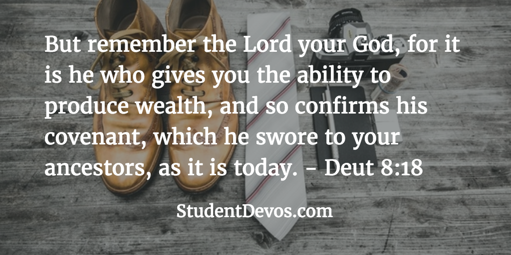 Daily Bible Verse and Devotion - Ability to Get Wealth