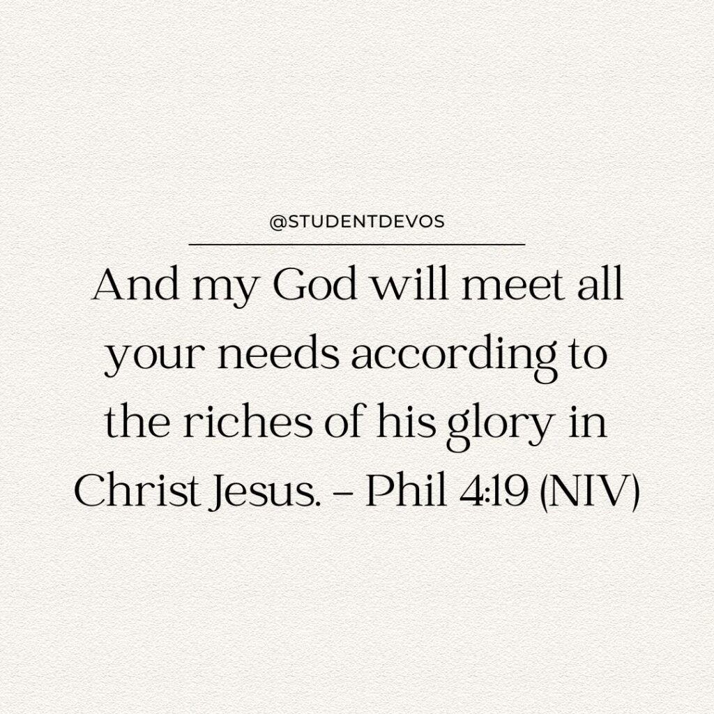 Phil 4:19 Bible verse image