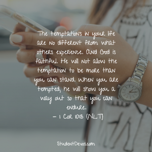 Daily Bible Verse and Devotion on Temptation