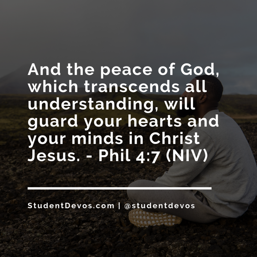 Bible Verse and Devotion on Peace for Teens 