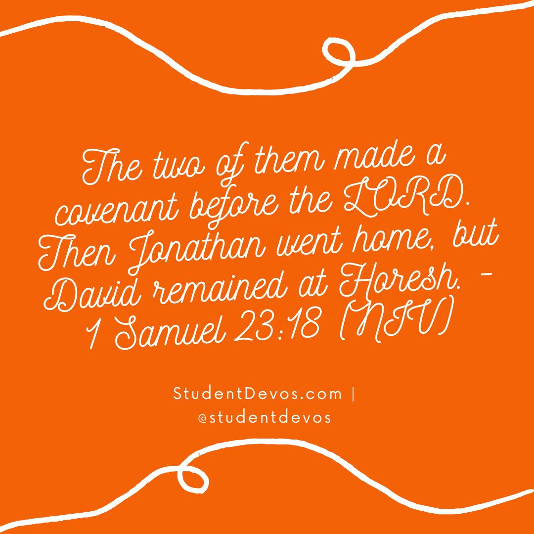 The two of them made a covenant before the LORD. Then