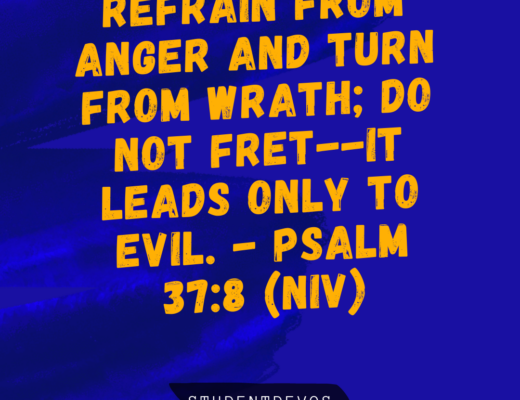 Psalm 37:8 Anger