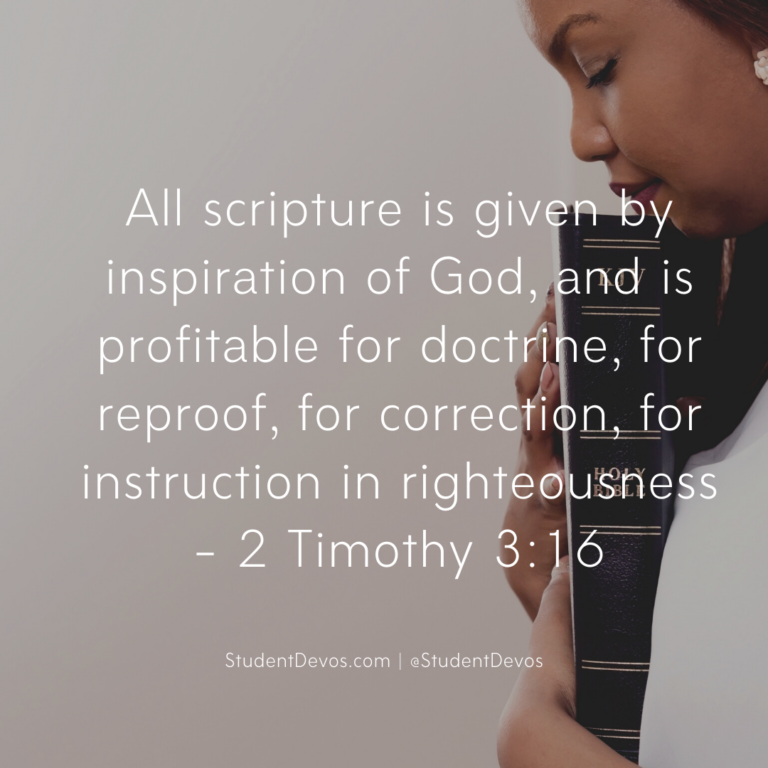 2 Timothy 3:16 | Student Devos - Youth and Teenage Devotions