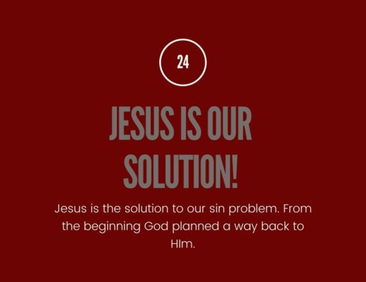 Jesus is our solution