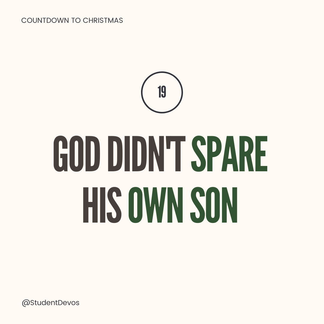 God didn't spare His own son