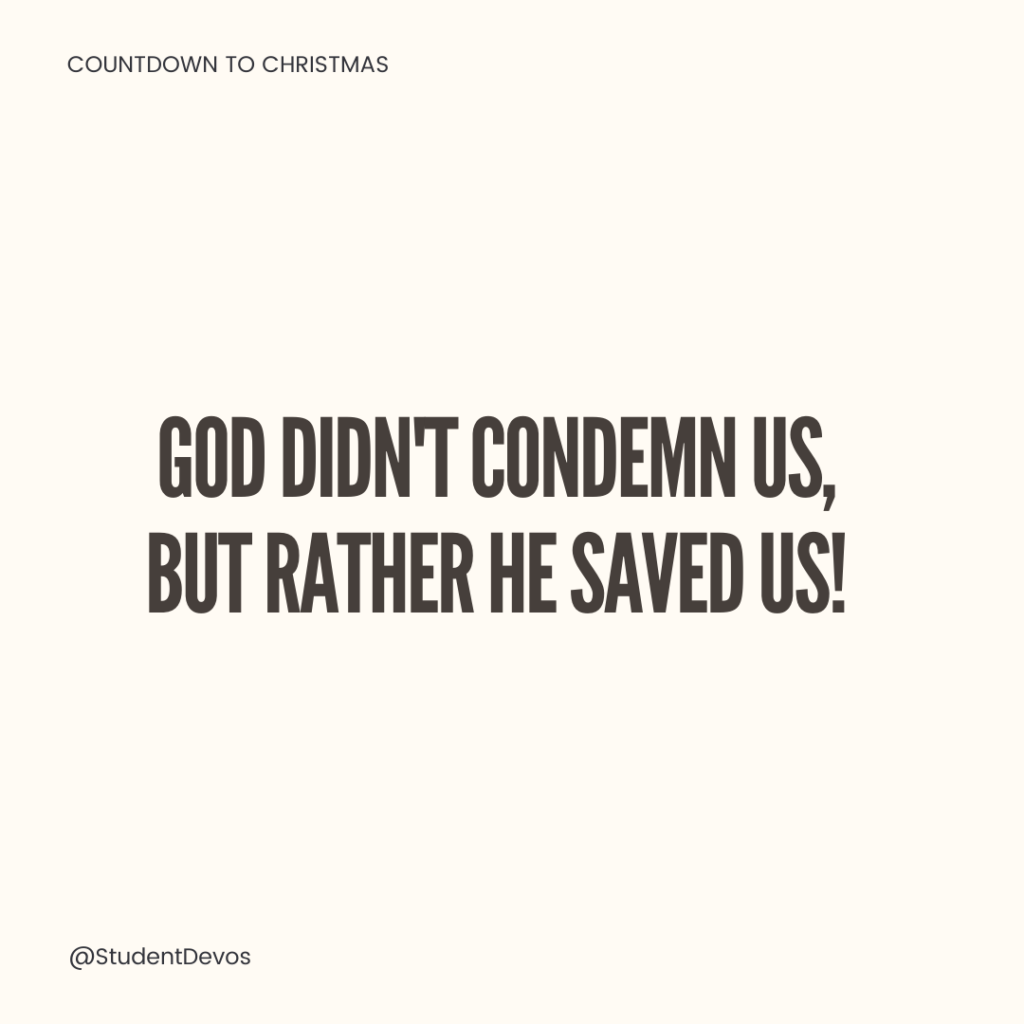 saved not condemned