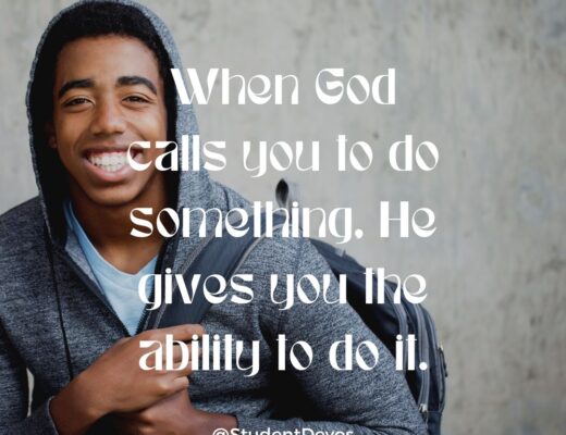 When God calls you to do something, He gives you the ability to do it.
